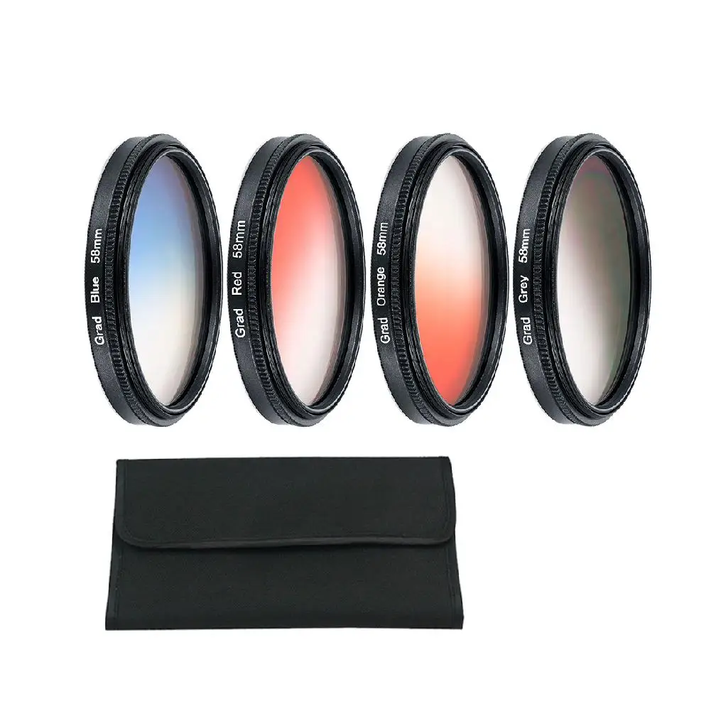 Круглый градиентный фильтр для Nikon Canon EOS 7D 5D 6D 50D 60D 600D d5200 d3300 d3200 ND FLD UV MC Grad 52 мм 58 67 55