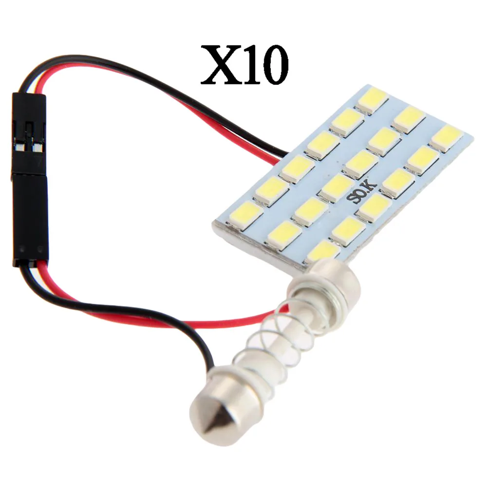 10 шт. белый 5630 SMD 18 LED Автомобильный внутренний купол Свет Festoon T10 BA9S автомобильная