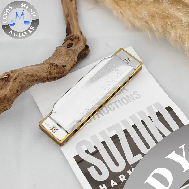 Новый Серебряный Народный мастер диатоническая Гармоника 10 отверстий Блюз (7