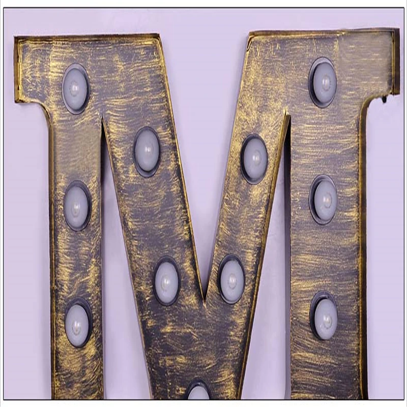 Фумат буквы м Настенные светильники винтажная арт-деко лампа кафе бар