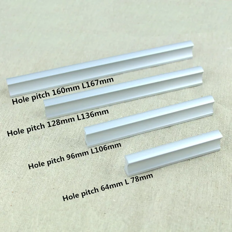 64 мм ~ 192 космическая алюминиевая ручка твердый утолщение шкаф ящик мебель