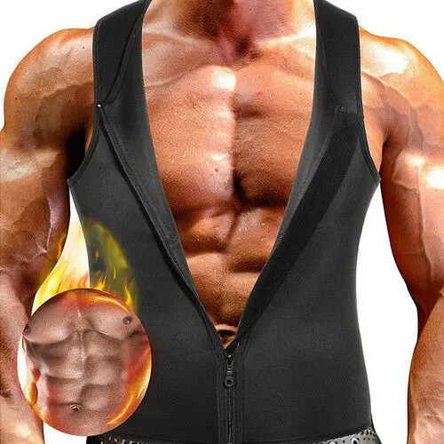 2019 New Men's Sweat Vest Body Shaper Shirt Thermo Slimming Sauna Suit Weight Loss Black Shapewear Ultra Neoprene Waist Trainer | Женская
