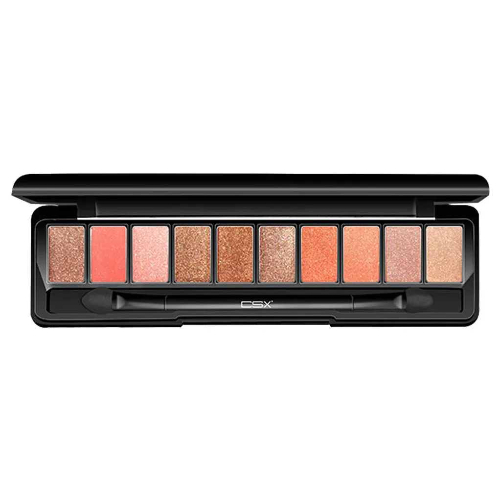 Модная палитра теней для век 10 цветов матовые тени без одежды блестящие макияж