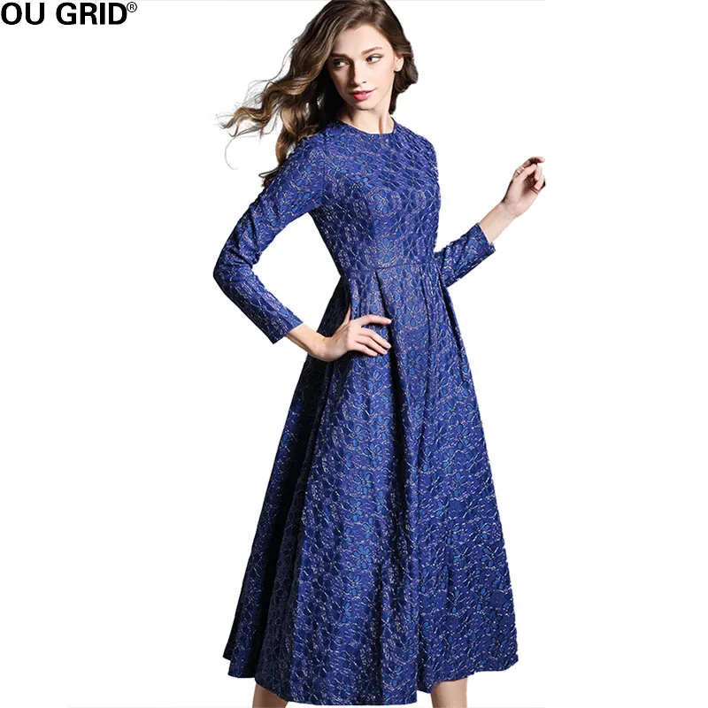 Весенние длинные вечерние женские Платья с цветочным узором Жаккардовые тонкие