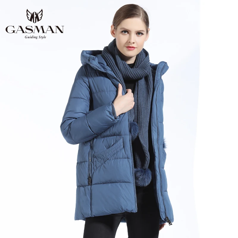 GASMAN 2019 Пуховик женщин зимние пальто средней длины с капюшоном куртки женщины