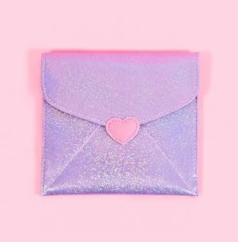 Purple Женская гигиеническая сумка для хранения салфеток, многоразовая сумка для ключей в форме мультяшного героя, кошелек для монет, посылка для кредитных карт, сумка для салфеток - Цвет: Purple
