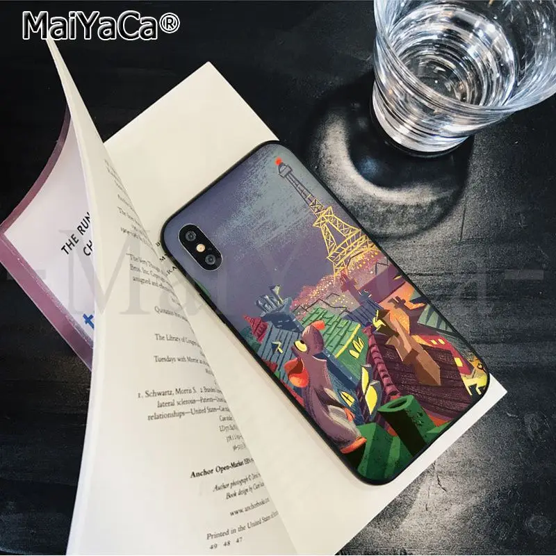 Мягкий резиновый черный чехол для телефона MaiYaCa raatouille для Apple iPhone 8 7 6 6S Plus X XS MAX 5 5S SE XR Чехол для мобильного телефона s