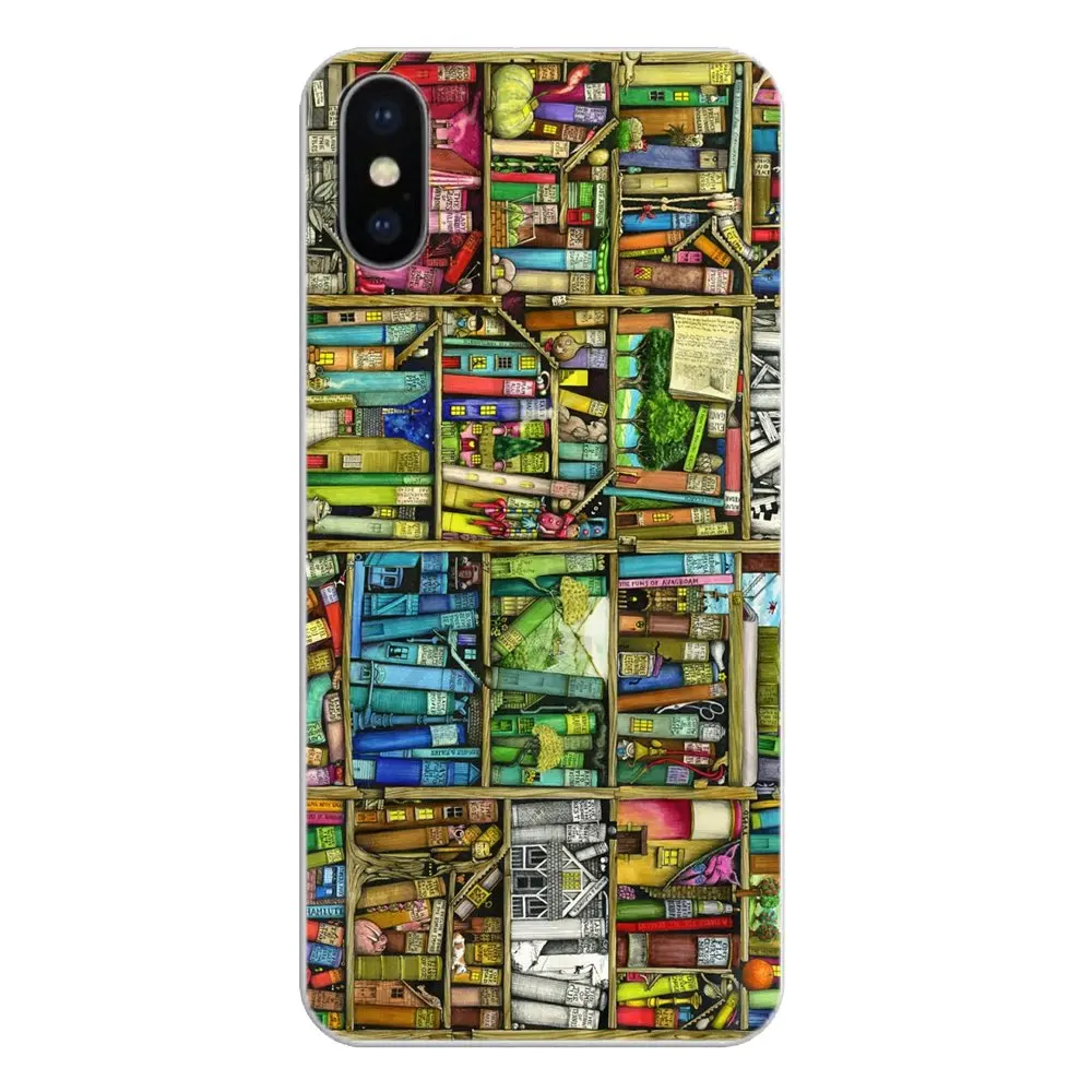 Ретро книжная полка с рисунком библиотеки для Nokia 2 3 5 6 8 9 230 3310 1 7 Plus силиконовый