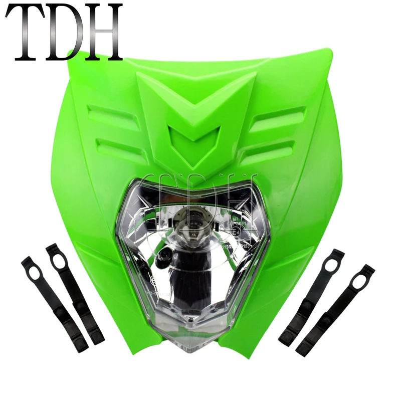 6 Цвета Мотоцикл головной светильник налобный фонарь для Kawasaki Honda KLX XR CRF DRZ KLR Off