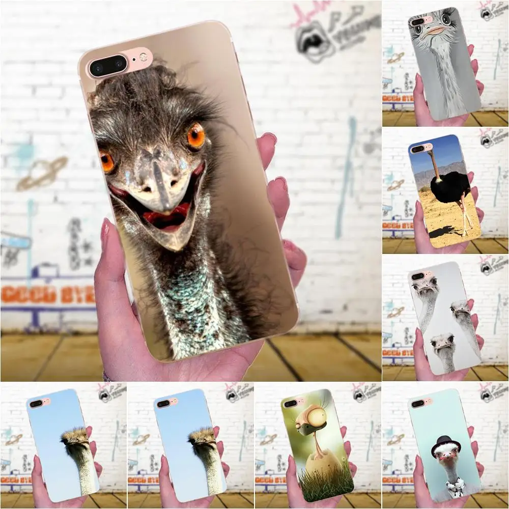 Милый дизайн из мягкого ТПУ с птицами страуса для Xiaomi Mi3 Mi4 Mi4C Mi4i Mi5 Mi 5S 5X 6 6X 8 SE A1 Max Mix