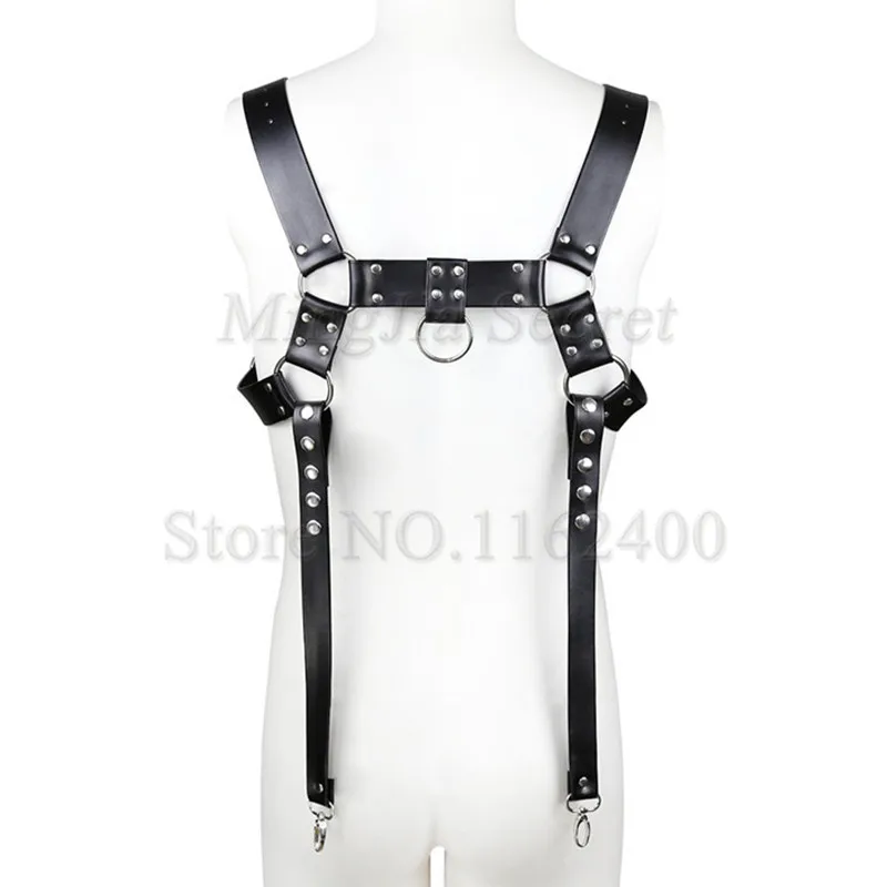 Регулируемый PU кожаное Целомудрие ремень нагрудный для тела Фетиш раб бондаж