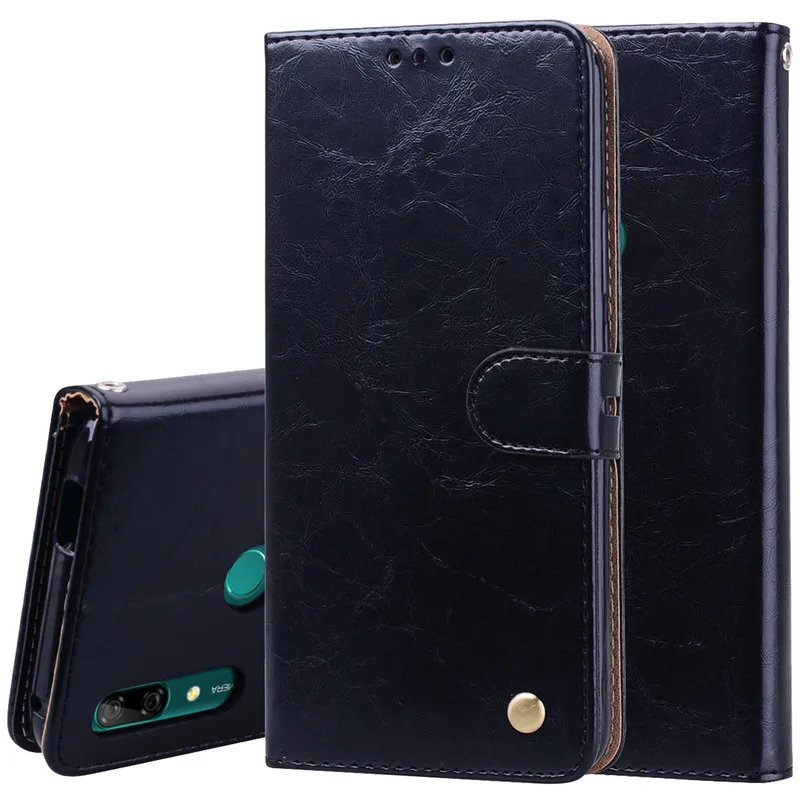P Smart Z чехол для huawei P Smart Z Чехол кожаный кошелек откидная задняя крышка чехол для huawei P Smart Z чехол для телефона Coque Capa - Цвет: Black