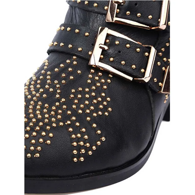 GILOLA/женские ботинки Зимние ботильоны в байкерском стиле на платформе женская