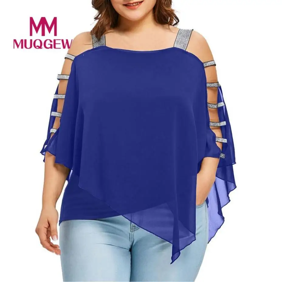 футболка женская С открытыми плечами нерегулярный Топ сексуальная Женская мода