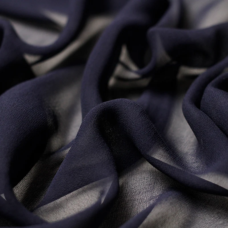 Pearlsilk чистый цвет эластичный шелк Жоржет тонкий мягкий подкладка для платья