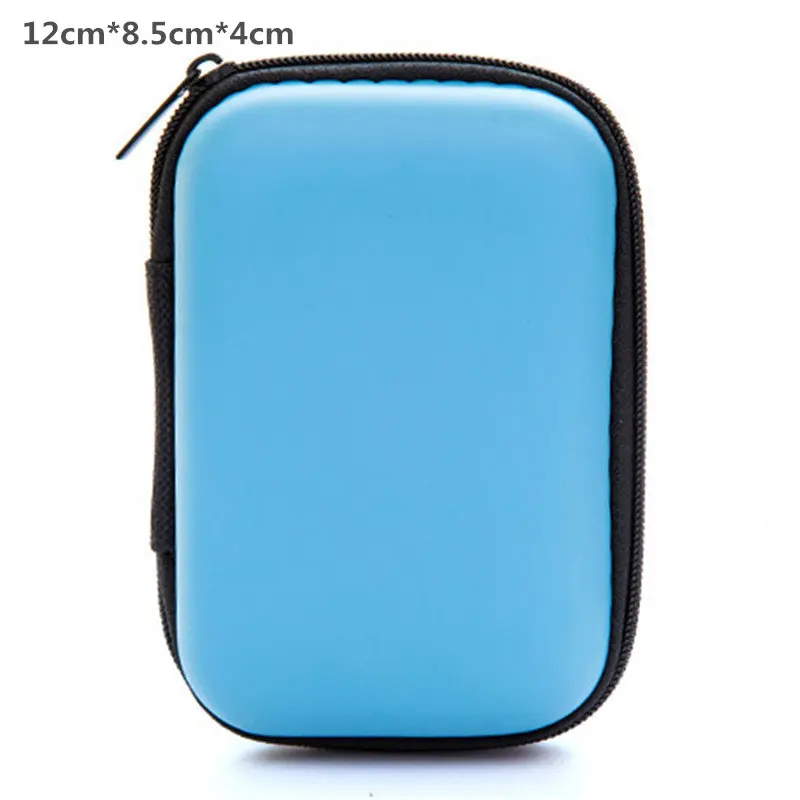 Sky blue (Large) Органайзер проводов для наушников коробка данных линия кабели сумки для хранения цифровых продуктов монета U диск контейнер защитный чехол для наушников - Цвет: Sky blue (Large)