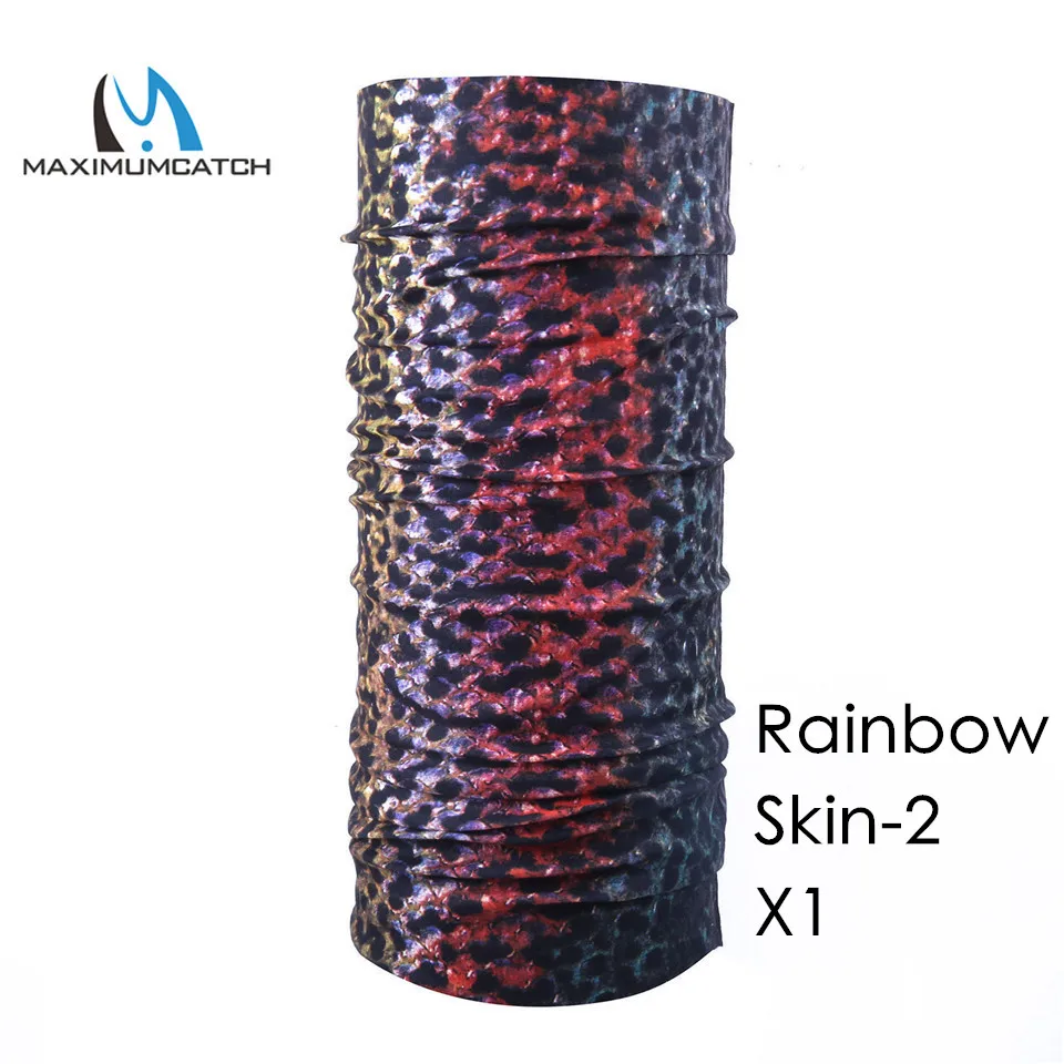 Rainbow Skin-2 Maximumcatch разноцветный головной убор для ловли нахлыстом 22 рыбные узоры рыболовный шарф бандана Спортивная маска для лица на открытом воздухе - Цвет: Rainbow Skin-2