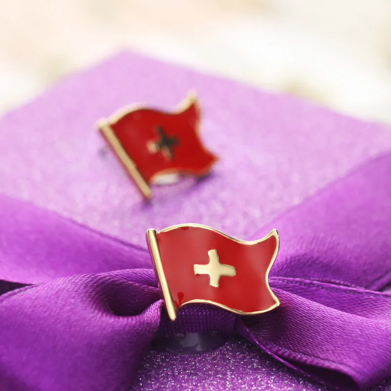 Neoglory 2020 светильник из желтого золота цинковый сплав Швейцарский флаг