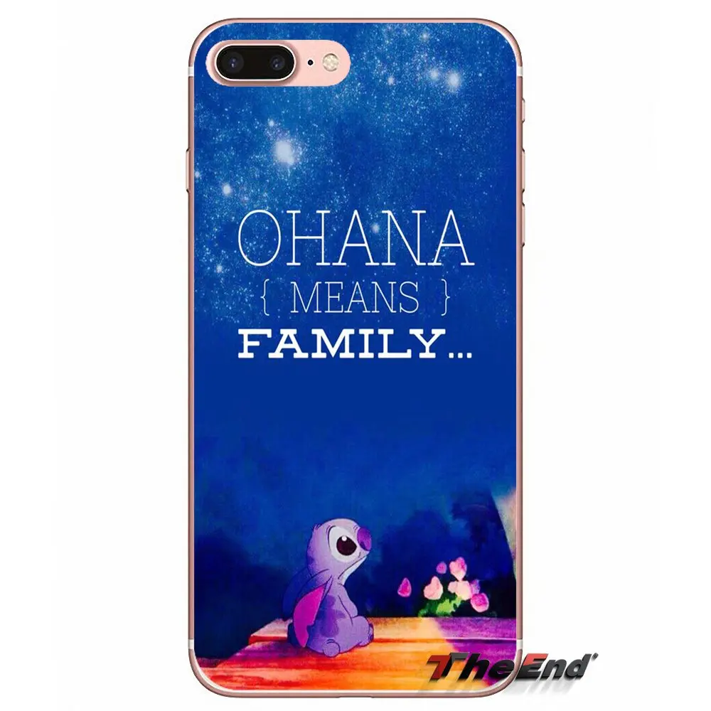 For Samsung Galaxy S9 Plus Note 8 One oneplus 5T Meizu M5s LG V30 HTC U11 Capa Kawaii Lilo and Stitch Ohana ultra thin case | Мобильные