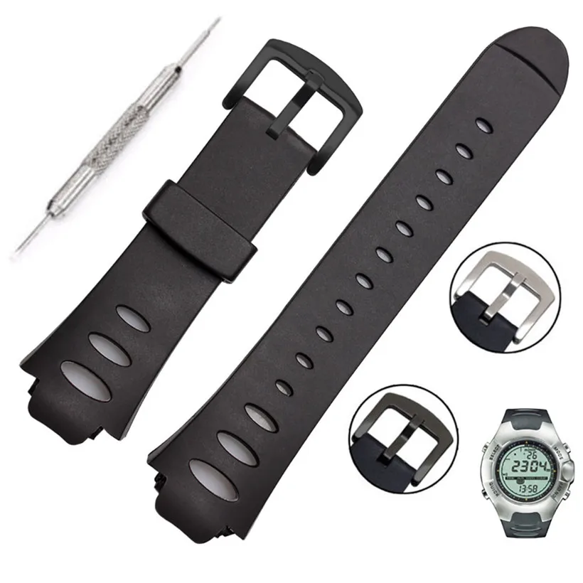 Роскошный резиновый сменный ремешок для часов SS0S4723000 SUUNTO Observator SR X6HRM Прямая