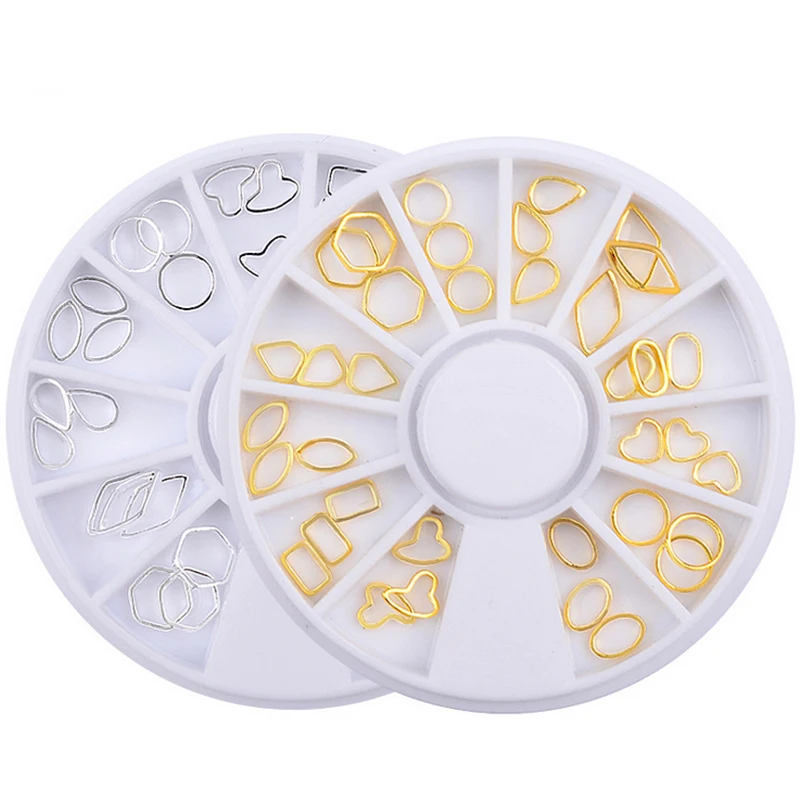 Золотые и серебряные выдалбливают металлические заклепки для ногтей