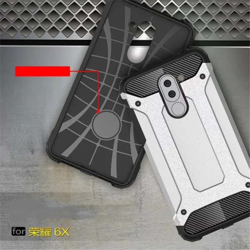Beworlder For Huawei Honor 6X Case GR5 2017 Armor Heat Dissipation TPU And PC Phone ShockProof Cover Mate 9 Lite |