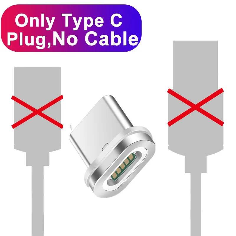 Only Type C Plug Marjay Магнитный usb type-C кабель для samsung Galaxy S10e Plus Xiaomi Быстрая зарядка USB-C зарядное устройство для мобильного телефона USBC type-C кабель - Цвет: Only Type C Plug