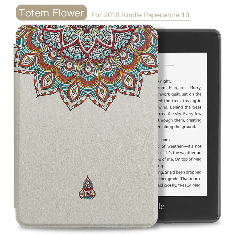 Totem Flower WALNEW из искусственной кожи чехол для Amazon Kindle Paperwhite(10 поколение) 6 дюймов крышка электронной книги Smart Auto Sleep/Wake - Цвет: Totem Flower