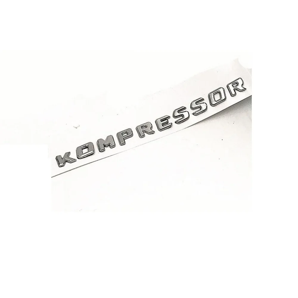 Хромированные черные буквы KOMPRESSOR значки-эмблемы стикер значка для Mercedes Benz AMG W204