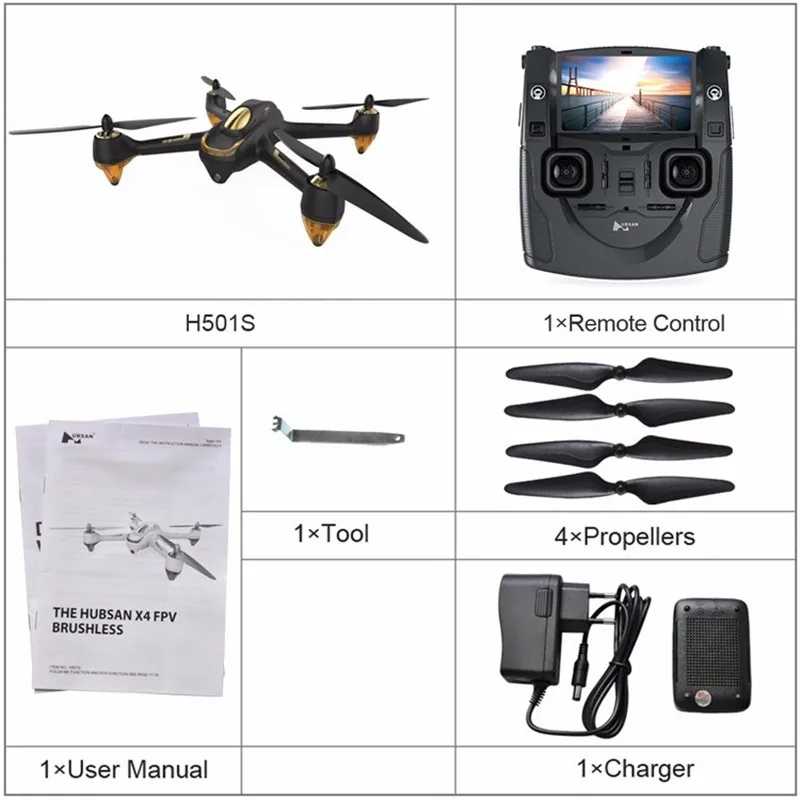 Hubsan H501S H501SS X4 5,8G FPV Бесщеточный с 1080P HD камерой gps переключатель режимов и профессиональная версия RC Квадрокоптер RTF