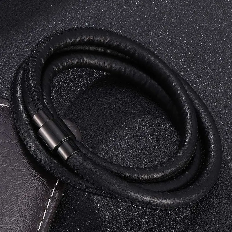 Популярный Многослойный кожаный браслет мужские и женские ювелирные изделия