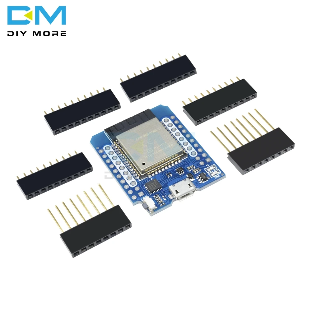 Для Wemos Mini D1 ESP8266 ESP32 ESP-32S wifi Bluetooth CP2104 модуль макетной платы для Arduino с контактами Micro USB