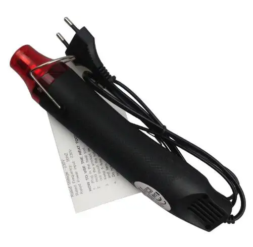 hot air gun eu plug 328 шт./компл. 2:1 Полиолефиновая термоусадочная изоляция, трубка, рукав Обёрточная бумага провод ассортимент 8 Размеры PE тепла черная трубка Автомобильный Кабель чехол разбирать - Цвет: hot air gun eu plug