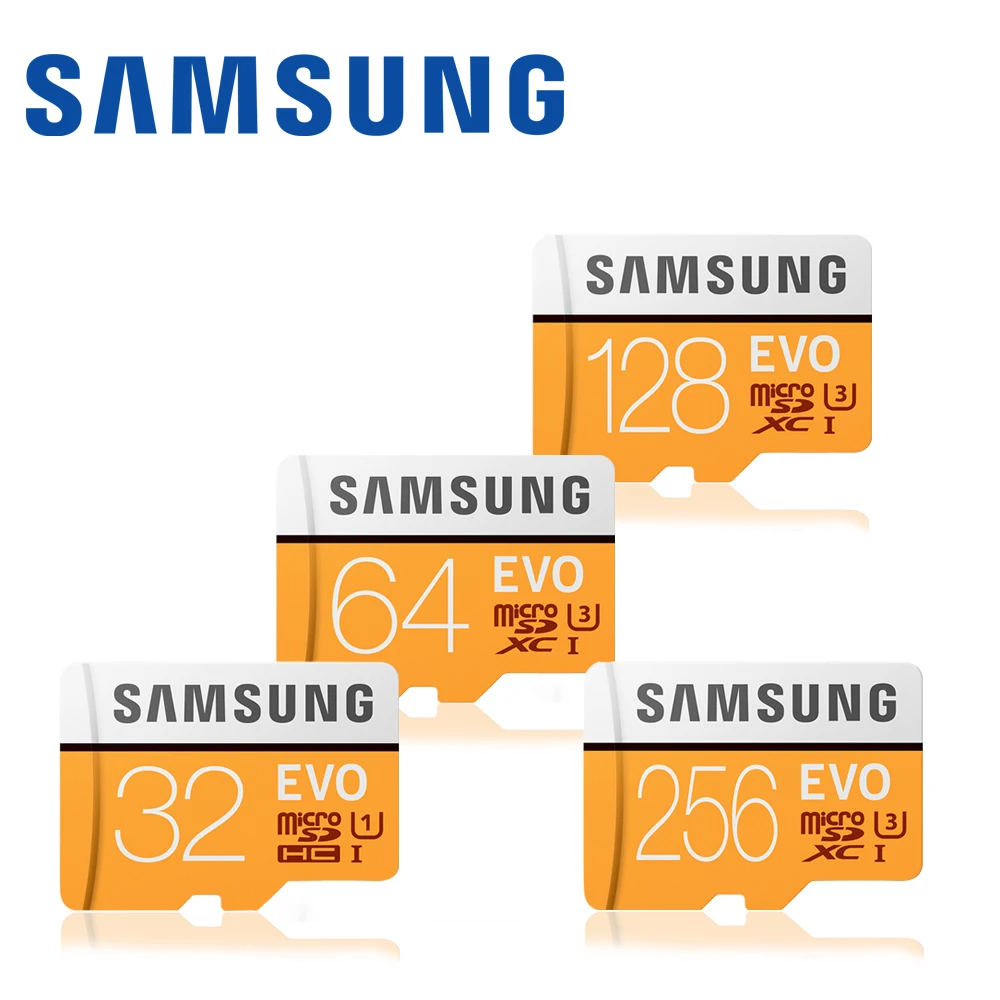 Флеш-накопитель SAMSUNG tarjeta de memoria Micro SD 32G 64G 128g 256 tarjetas MicroSD SDHC SDXC Max 100 МБ/с. EVO 32 GB 64 GB C10 TF