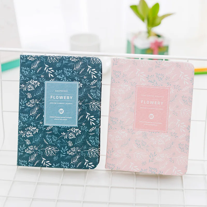 

A6 Hard Cover Flowery Weekly Planner , Daily Flower Journal as Yearly Appointment book