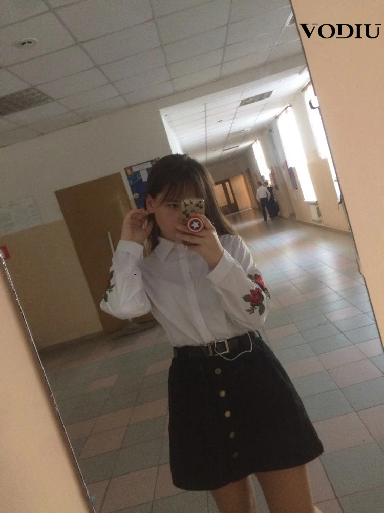 Юбка женская джинсовая трапециевидная пикантная короткая однобортная уличная