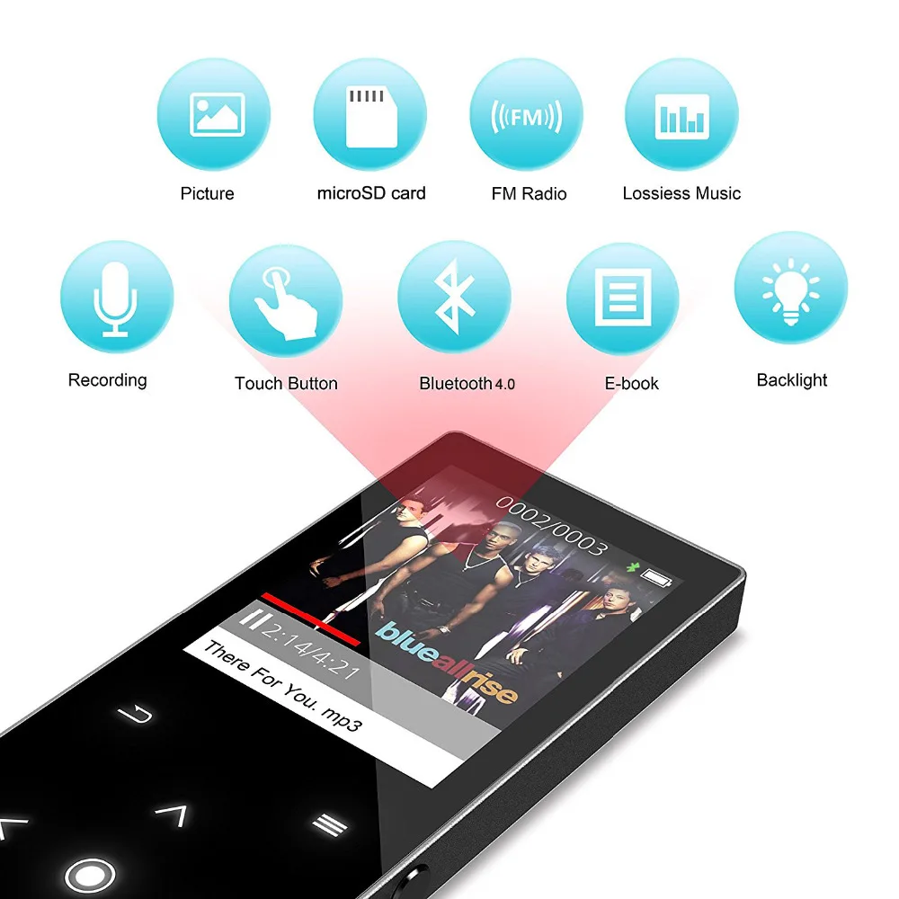 MP3 плеер Bluetooth с динамиком 16 Гб без потерь Звук Музыкальный FM радио Электронная