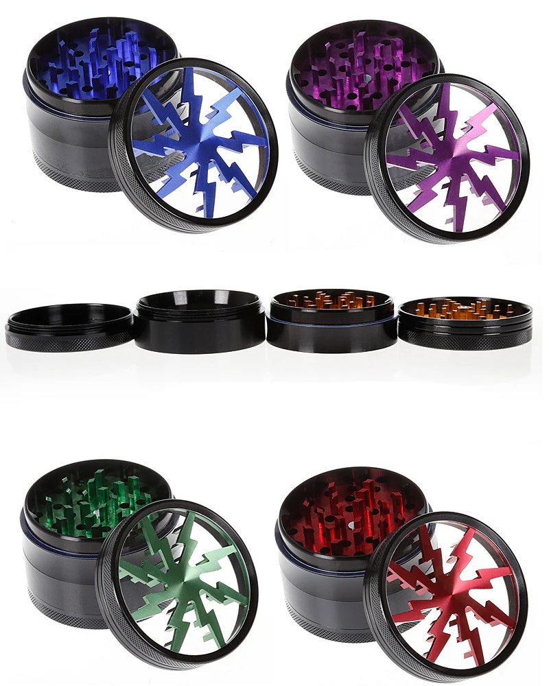 63 мм Роскошная четырехслойная Подарочная шлифовальная машина курительная