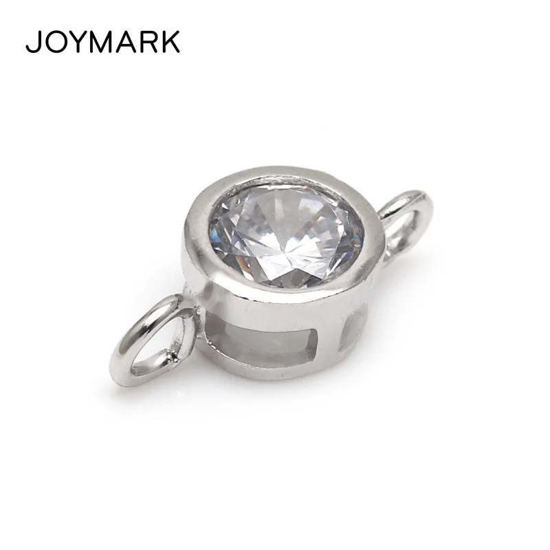 Разделитель соединителей из стерлингового серебра 925 пробы с прозрачным