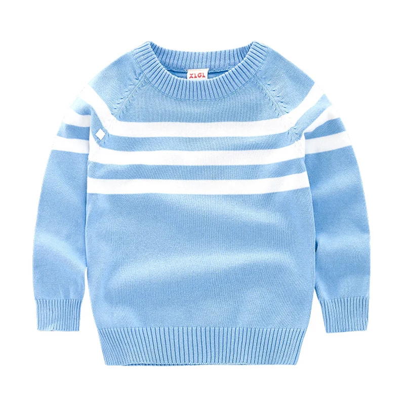 Свитер для мальчиков в полоску тонкий хлопковый весенний сезон 2017 детская одежда