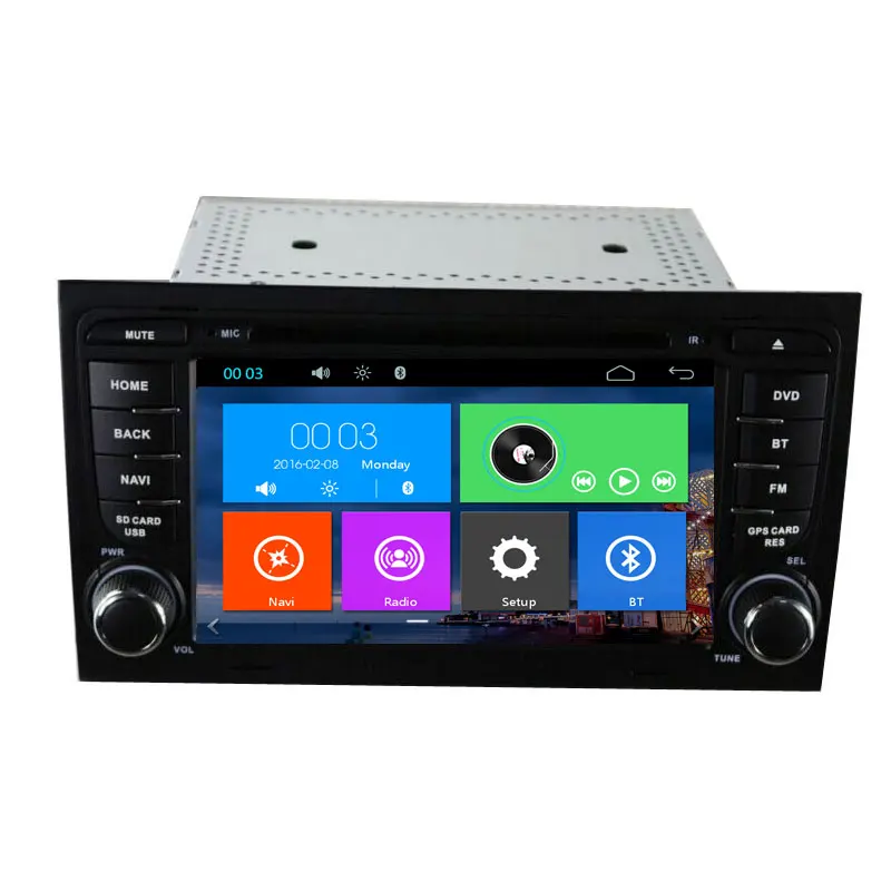 Емкостный сенсорный экран Авторадио автомобильный DVD стерео GPS для Audi A4 2002 2008
