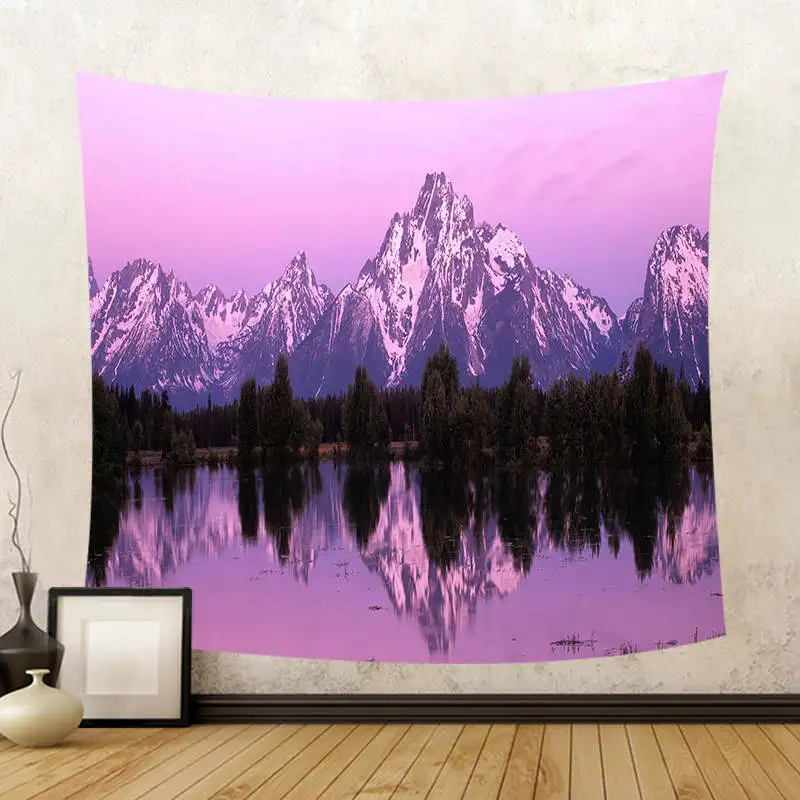 Красивый природный пейзаж восход и закат настенный гобелен кактус скала горный