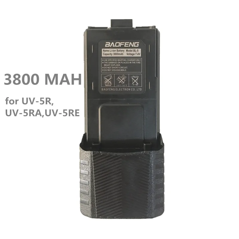 Увеличенный 3800 мАч BAOFENG UV 5R 5RA аккумулятор портативная рация двухстороннее радио