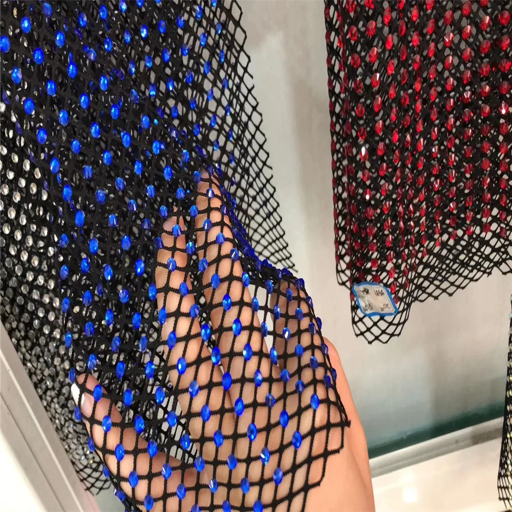 30*40 см блестящий черный AB стекло стразы ткань сетка кристалл стрейч отделка Лента