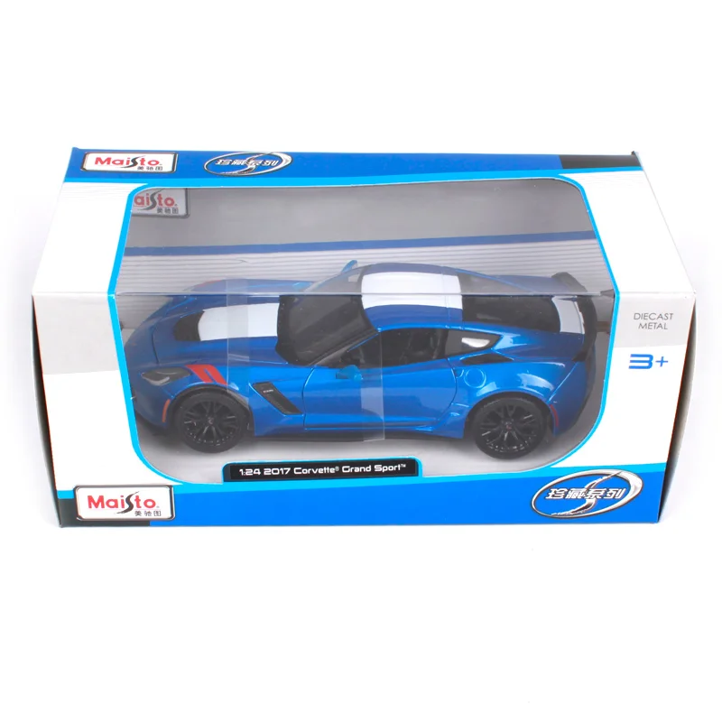 Maisto 1:24 2017 corvetto grand sport синий серый автомобиль литья под давлением Модель гоночного