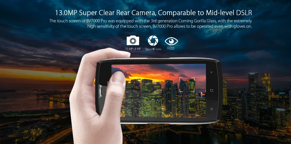 Blackview BV7000 Pro IP68 водонепроницаемый прочный мобильный телефон 5 дюймов MT6750T