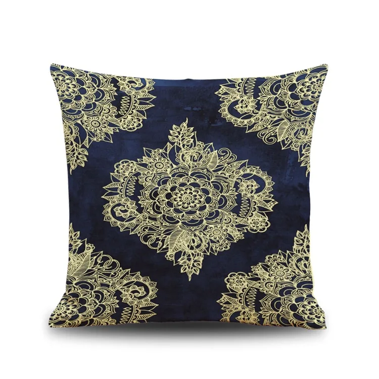 2 шт./лот домашний декор Мандала наволочка для подушки Темно Синий геометрический