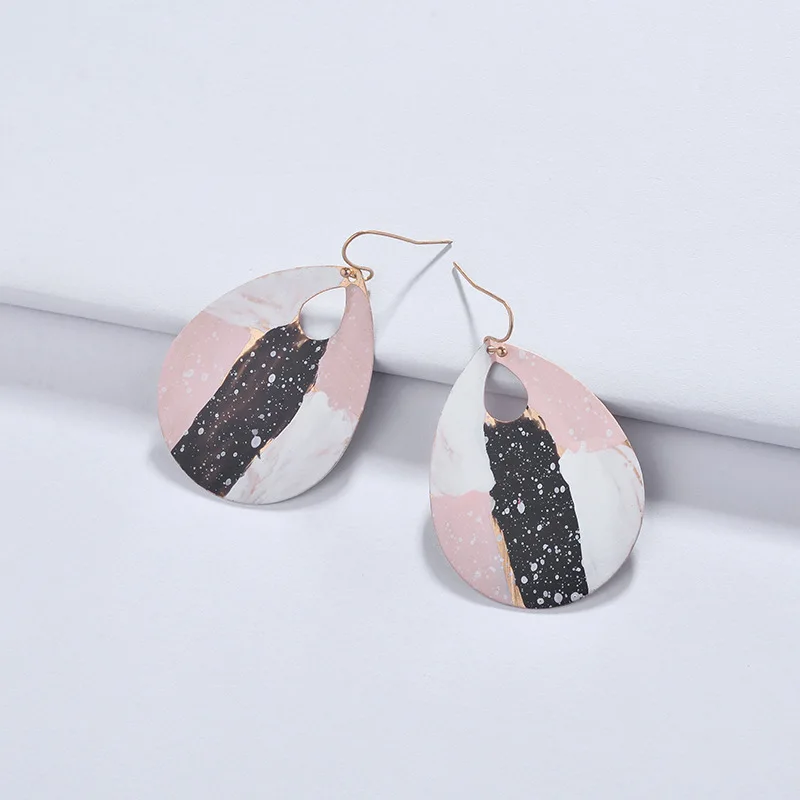 Женские серьги капли HUIDANG с золотым покрытием в форме капли|Серьги-подвески| |