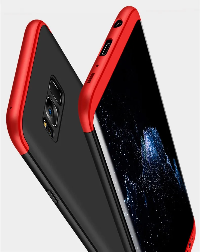 Роскошный 360 чехол для samsung Galaxy S9 S8 S7 Edge S6 Edge Note 8 Жесткий Чехол для Iphone 6 6s 7 7s Plus X