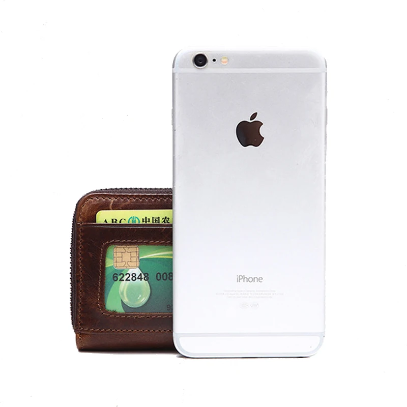 Мужской кошелек Norbinus из натуральной кожи с отделением для карт и ID на молнии|credit